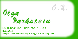 olga markstein business card